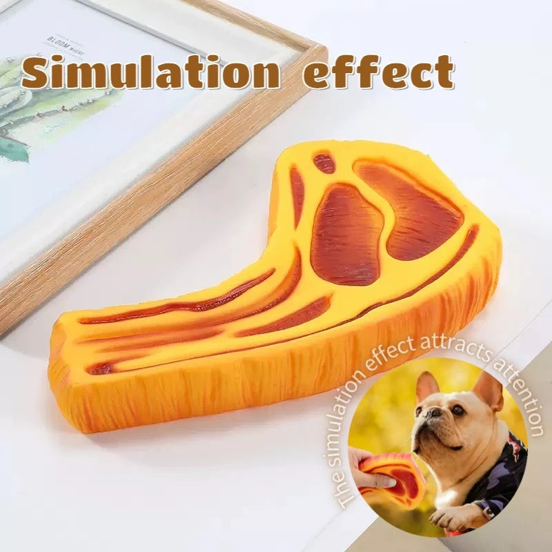 Dog Chew Toy Simulated Steak Sound-making Pet Toy Interactive Bite-resistant Dog Toy Pet Accessories - high-quality product
