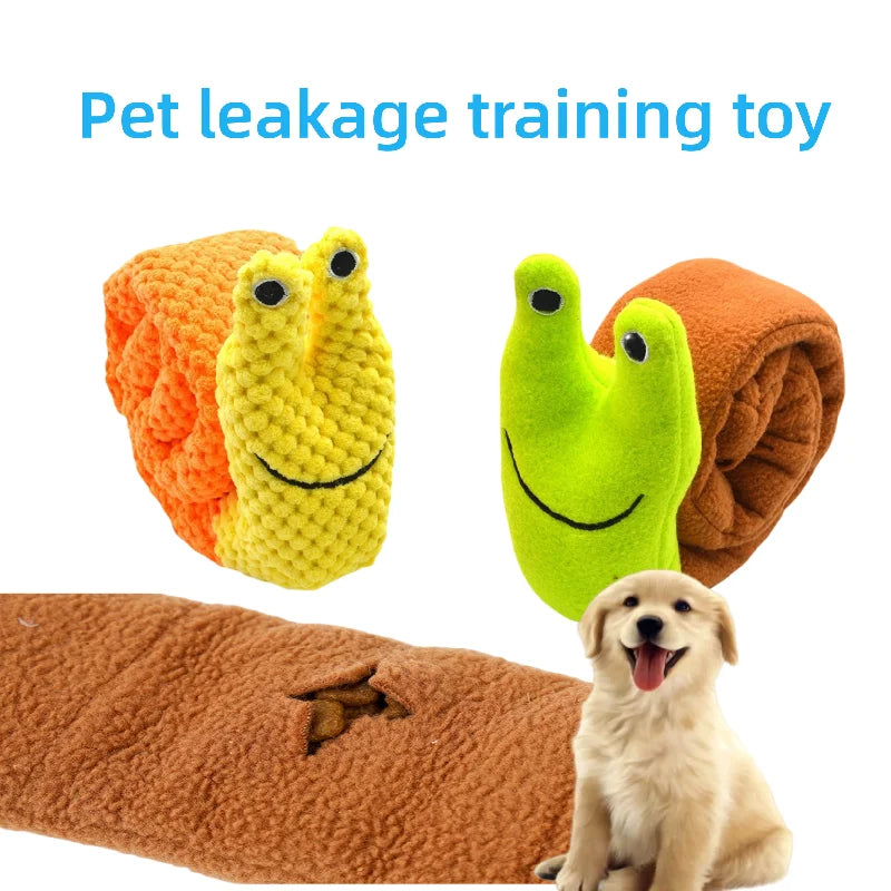 Snail Pet Plush Toy Dog Puzzle Feeder Toys Interactive Sniffing Dogs Toy For Grinding Teeth Food Olfactory Training Pet Supplies - high-quality product
