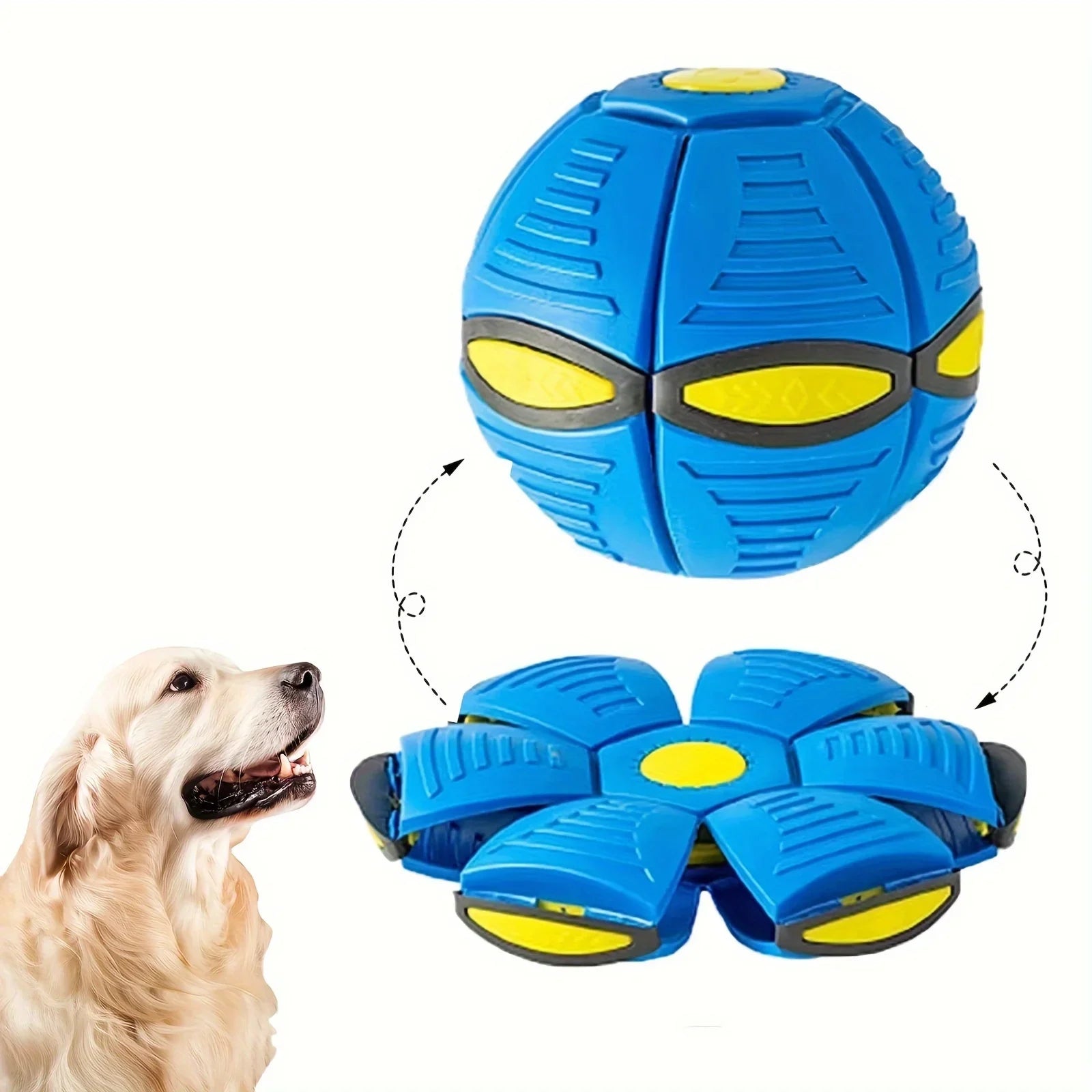 Flying Saucer Bouncing Ball Is A Durable, Elastic and Fun Dog Pet Toy Suitable for Outdoor Activities and Exercise - high-quality product